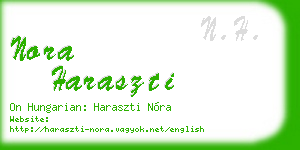 nora haraszti business card